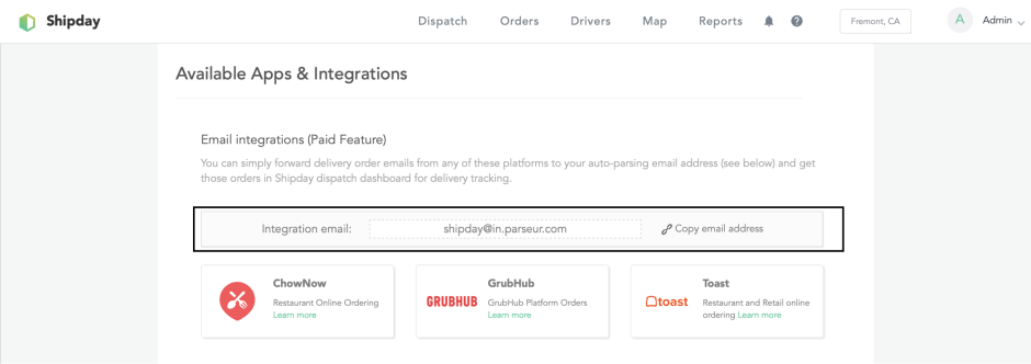 ChowNow setup step 1