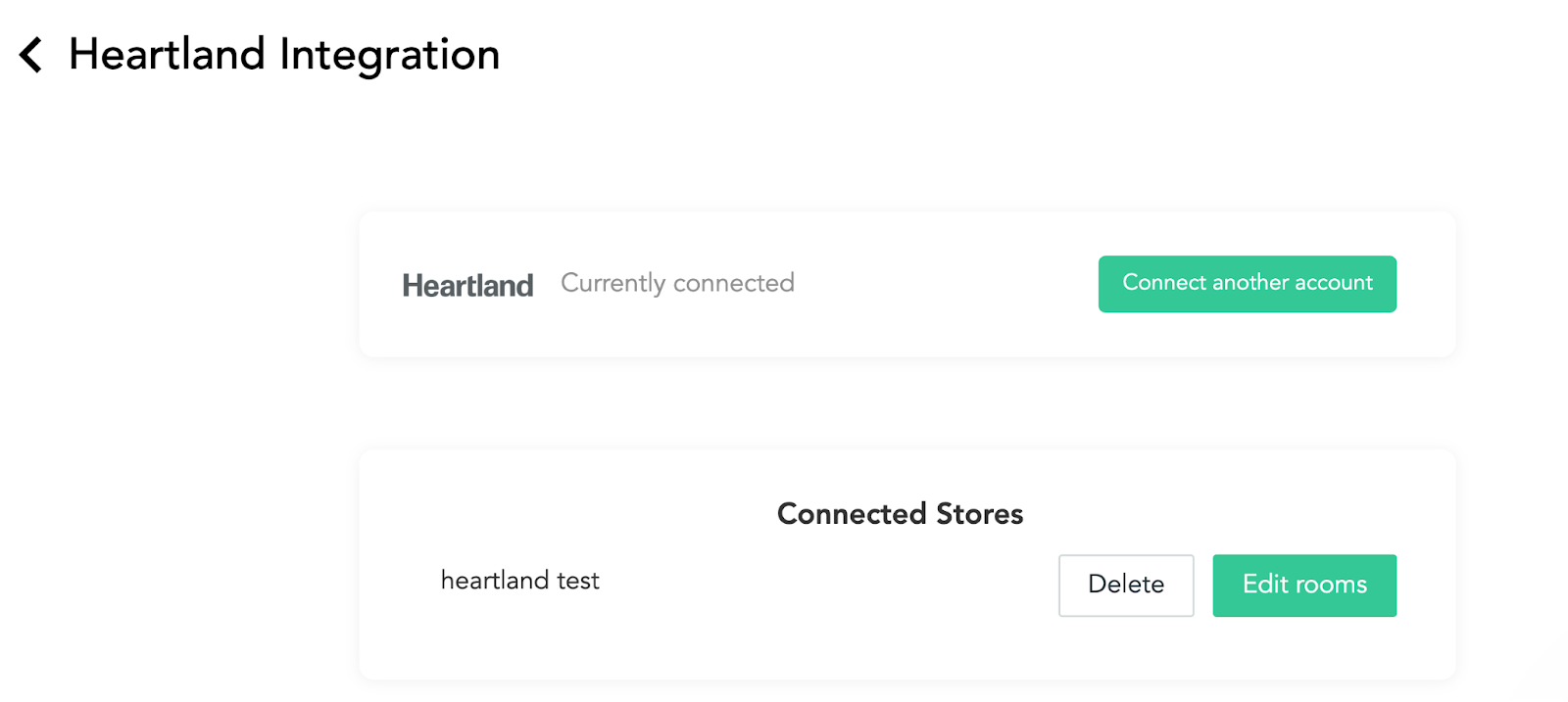 Configuración de Heartland, paso 2