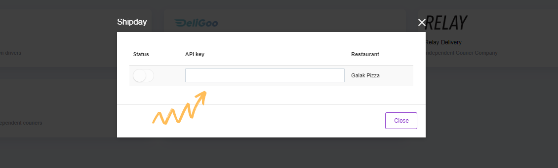 UpMenu setup step 3