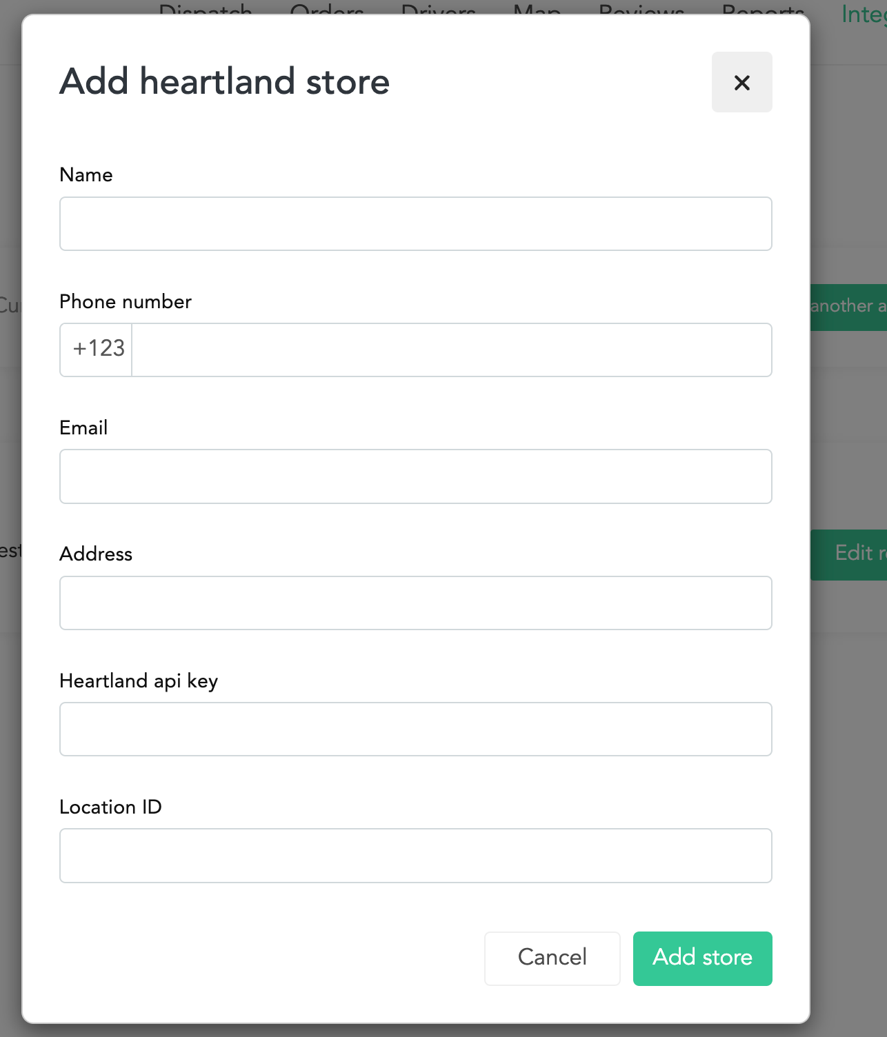 Configuración de Heartland, paso 3
