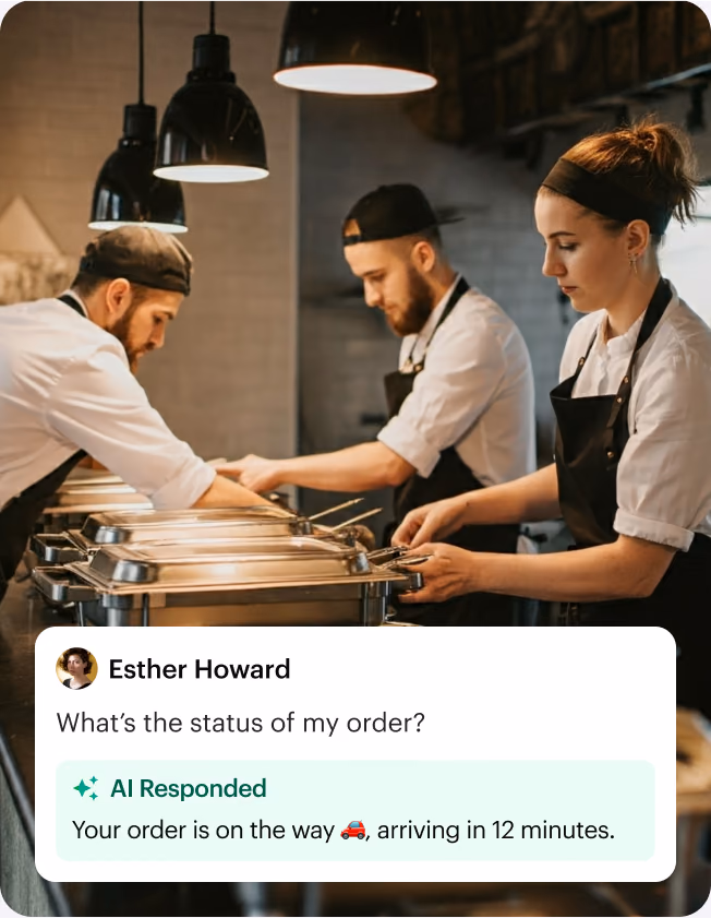 Shipday AI Receptionist answering a customer call and sharing an order status