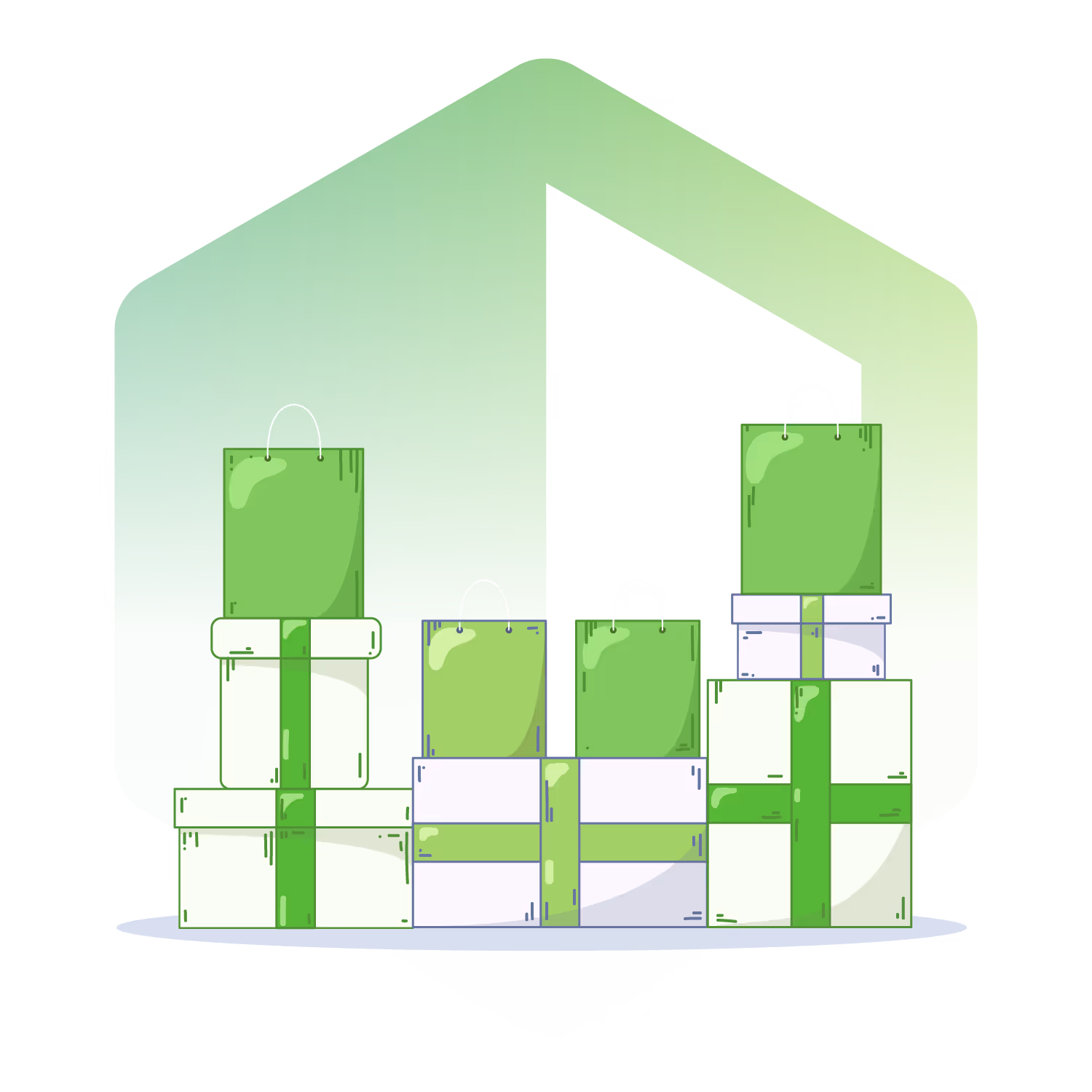 A pile of gifts